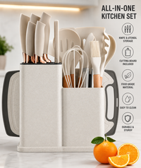 Kitchen Utensil Set with Holder – Complete Cooking Tools