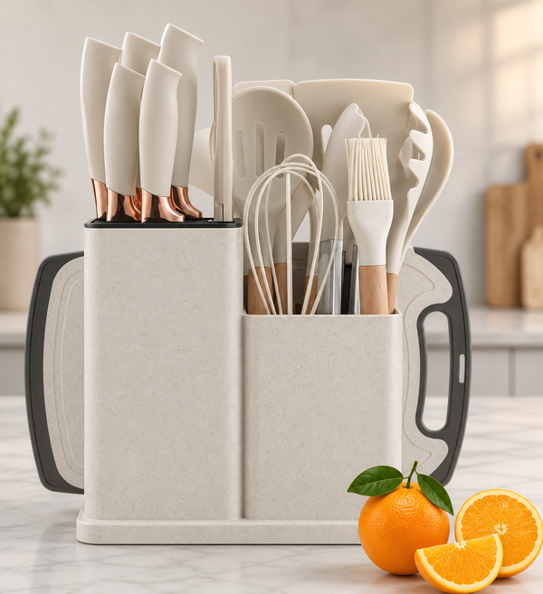 Kitchen Utensil Set with Holder – Complete Cooking Tools