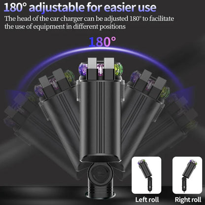5-in-1 Starlight Car Charger Fast Charging USB