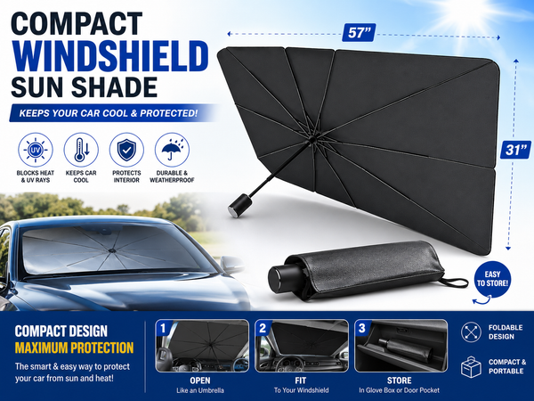 Foldable Car Windshield Sun Shade – UV Protection