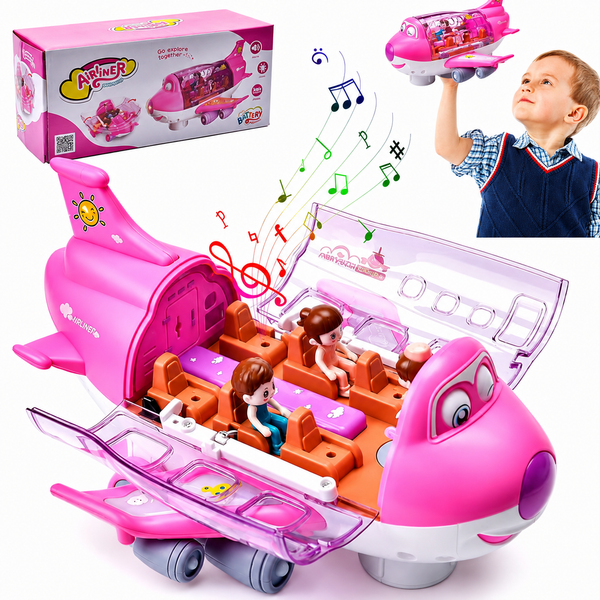 Rotating Electric Airplane Toy – Lights & Sound