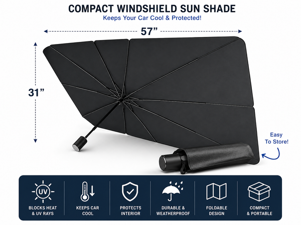 Foldable Car Windshield Sun Shade – UV Protection
