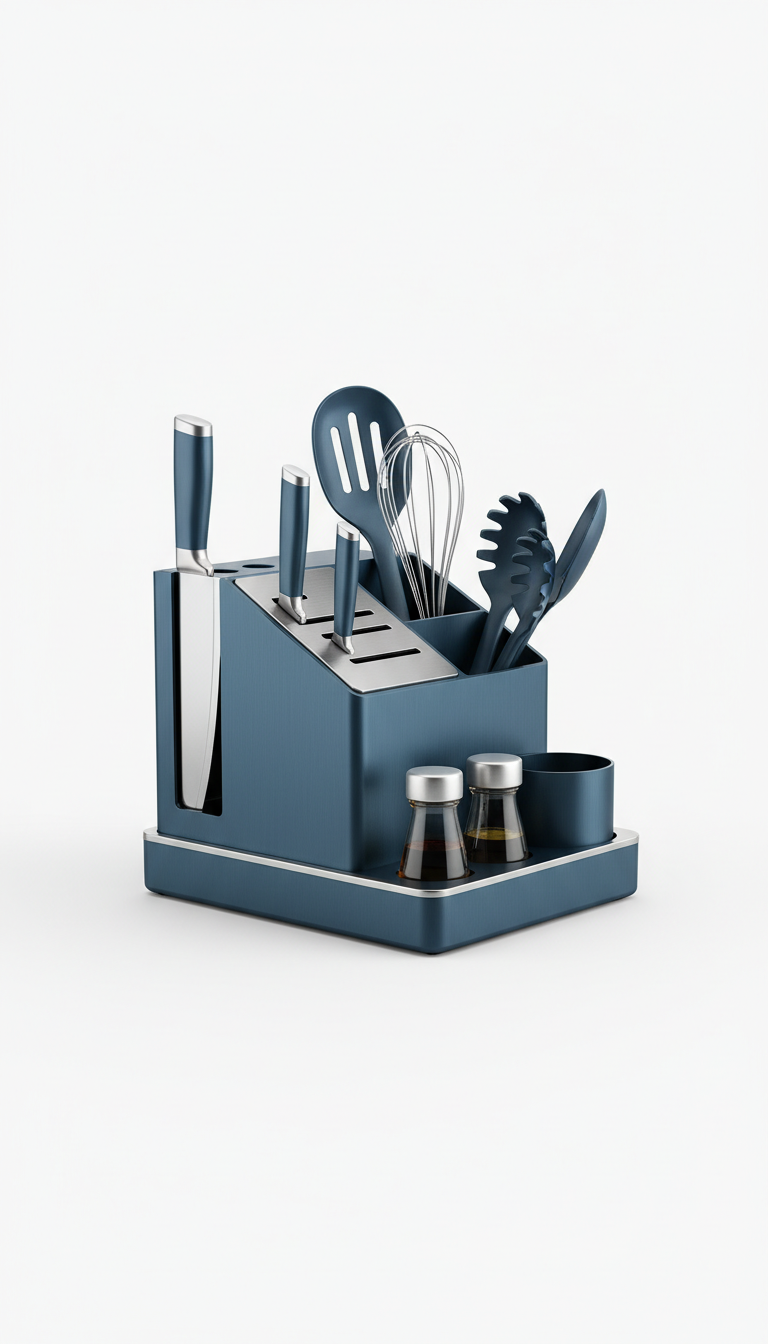 Steel Blue Kitchen Organizer
