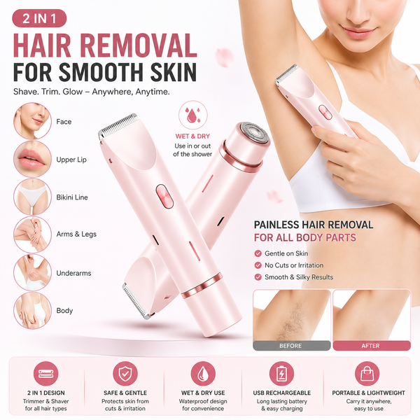 2 in 1 Women Body Shaver – Irritation-Free Shave