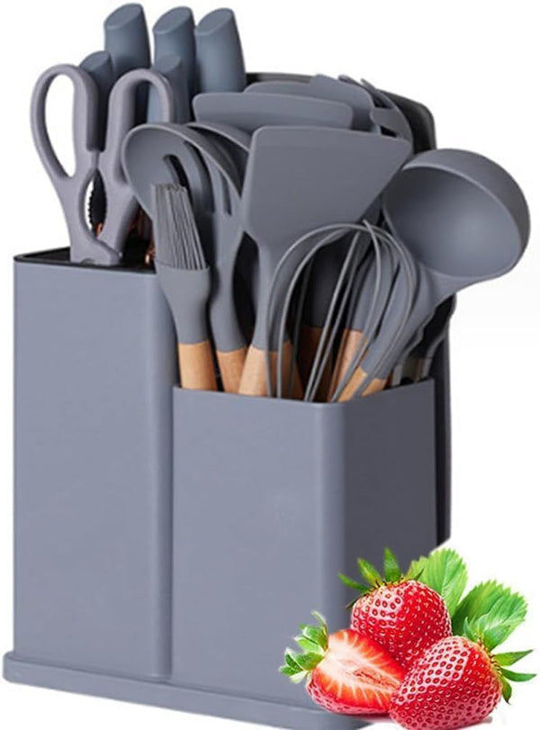 Kitchen Utensil Set with Holder – Complete Cooking Tools