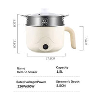 Compact Electric Mini Cooker with Lid