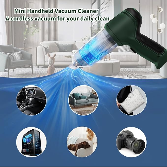 2-in-1 Portable Mini Cordless Handheld Vacuum Cleaner