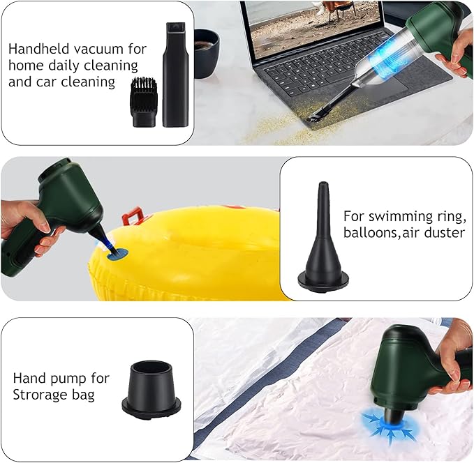 2-in-1 Portable Mini Cordless Handheld Vacuum Cleaner