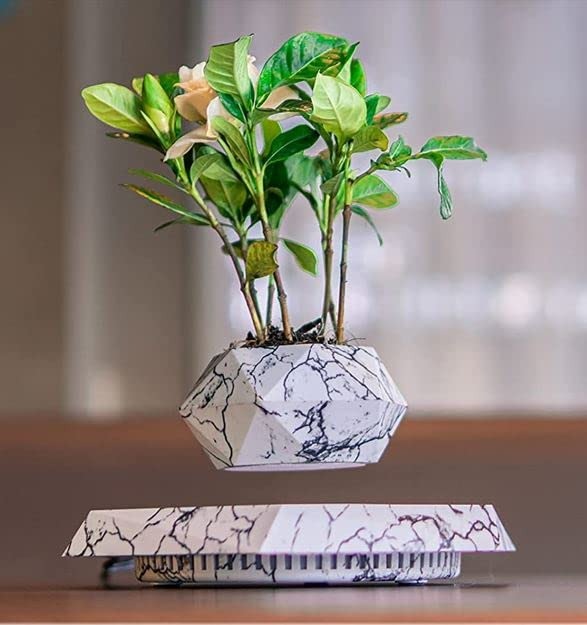 Levitating Magnetic Floating Marble Pot – Decor