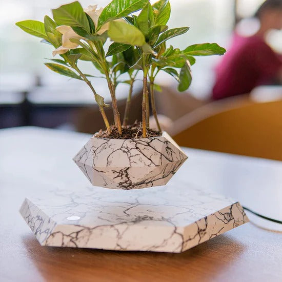 Levitating Magnetic Floating Marble Pot – Decor
